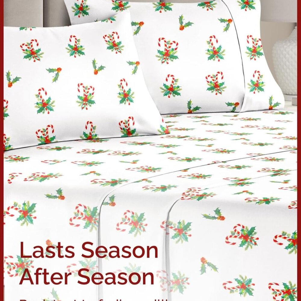 CGK LINENS QUEEN/KING‎ CHRISTMAS SHEET SETS NIP